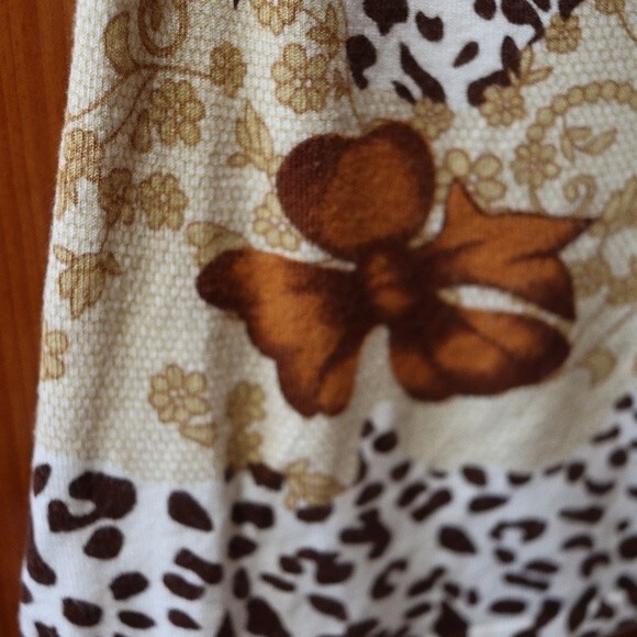 Cypress Animal Print Lace Trim Floral Cami Tank Top LG - Picture 11 of 13